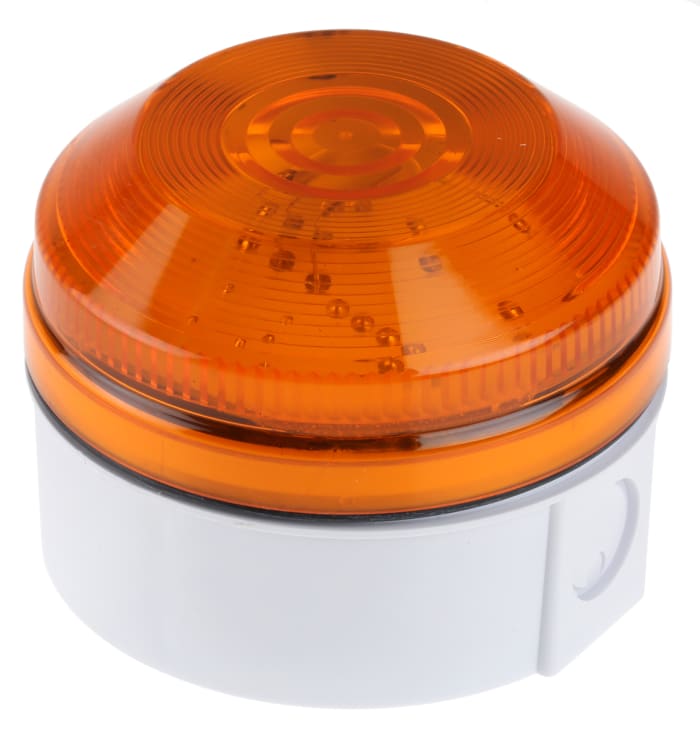 Moflash X 195 Series Amber Flashing Beacon, 15 → 28 V ac/dc, Surface Mount, Xenon Bulb