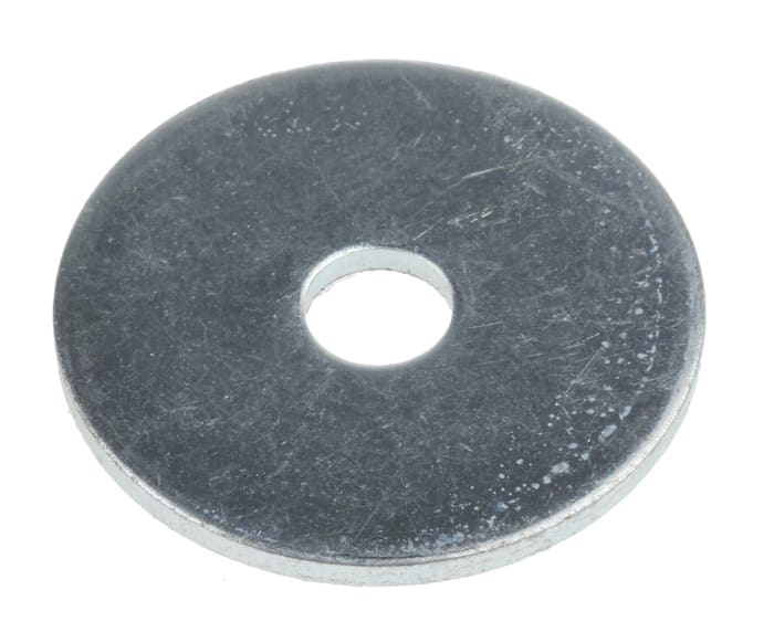 RS PRO Bright Zinc Plated Steel Mudguard Washers, M5