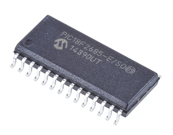 Microchip PIC18F2685-E/SO, 8bit PIC Microcontroller, PIC18F, 40MHz, 1.024 kB, 96 kB Flash, 28-Pin SOIC