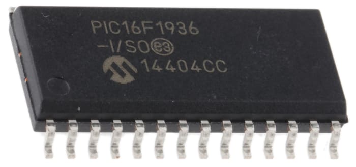 Microchip, 8bit PIC, PIC16F Microcontroller, 32MHz, 8192 x 14 words, 256 B Flash, 28-Pin SOIC