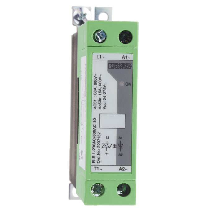 Solid State Contactor, 3P, 230 V ac, 30A , DIN Rail Mount, Screw Terminal Type