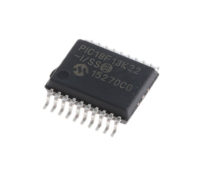 Microchip, 8bit PIC, PIC18F Microcontroller, 64MHz, 8 kB, 256 B Flash, 20-Pin SSOP