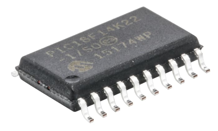 Microcontrolador Microchip PIC18F14K22-I/SO, núcleo PIC de 8bit, RAM 512 B, 64MHZ, SOIC de 20 pines