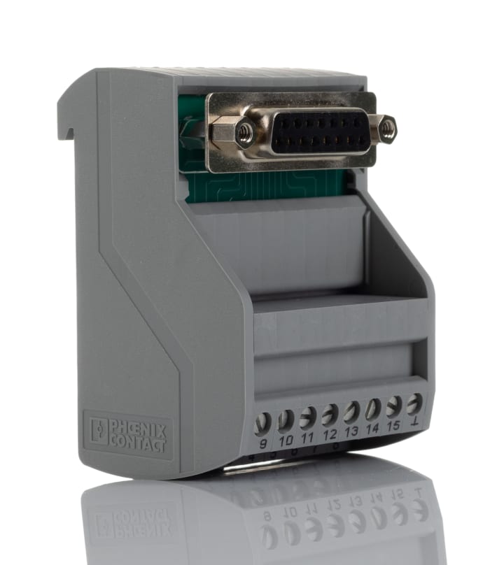 Phoenix Contact D-Sub Haberleşme Klemensi, Dişi, 45mm, 15 Kontaklı, 2A, 25 V ac, 60 V dc