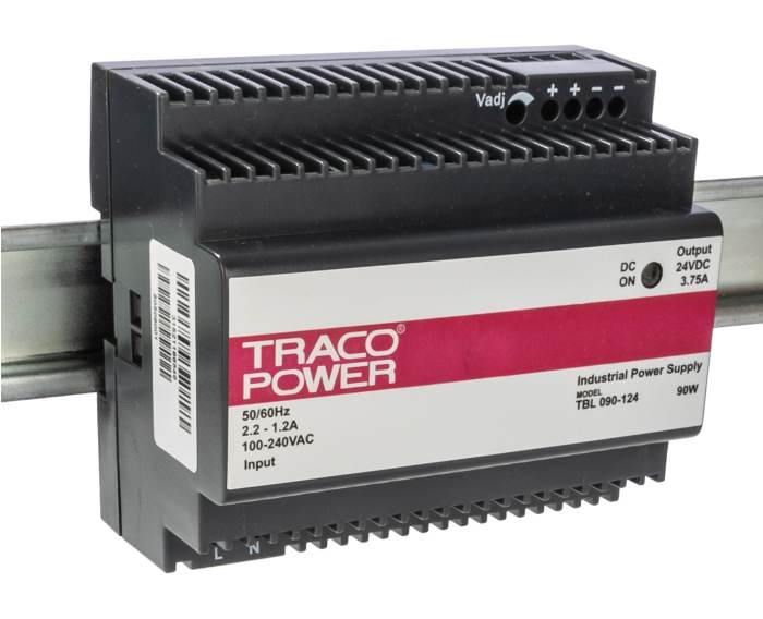 TRACOPOWER TBL Switched Mode DIN Rail Power Supply, 85 → 264V ac ac Input, 24V dc dc Output, 3.75A Output, 90W