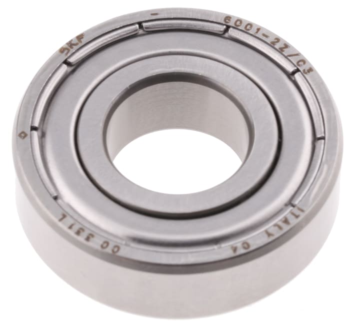 SKF 6001-2Z/C3 Single Row Deep Groove Ball Bearing- Both Sides Shielded 12mm I.D, 28mm O.D
