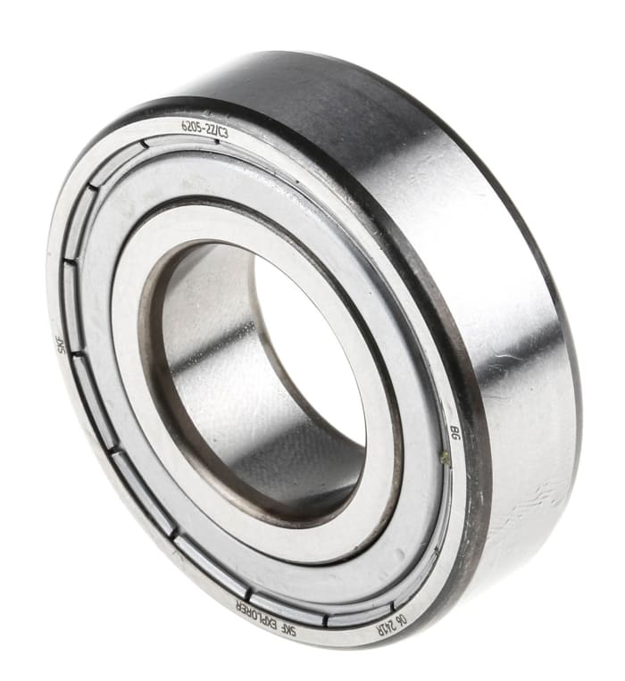 SKF 6205-2Z/C3 Single Row Deep Groove Ball Bearing- Both Sides Shielded 25mm I.D, 52mm O.D