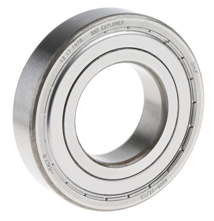 SKF 6208-2Z/C3 Single Row Deep Groove Ball Bearing- Both Sides Shielded 40mm I.D, 80mm O.D