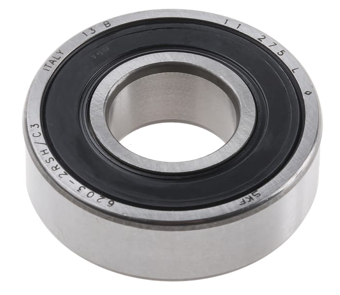 SKF 6203-2RSH/C3 Single Row Deep Groove Ball Bearing- Both Sides Sealed 17mm I.D, 40mm O.D