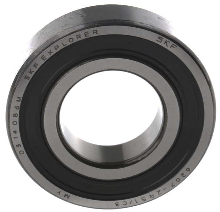 SKF 6207 2RS1 C3 Single Row Deep Groove Ball Bearing Both Sides Sealed End Type 35mm I.D 72mm O.D