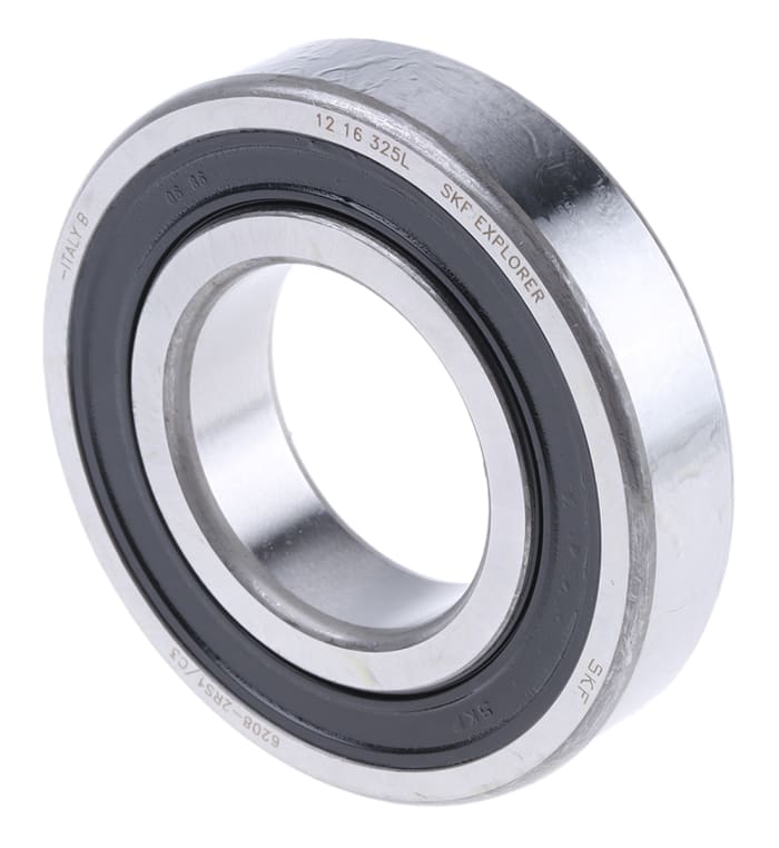 SKF 6208-2RS1/C3 Single Row Deep Groove Ball Bearing- Both Sides Sealed 40mm I.D, 80mm O.D