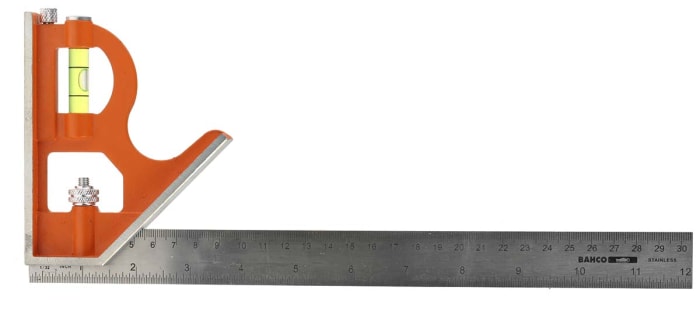 Bahco 12 in, 300mm Combination Square, Stainless Steel