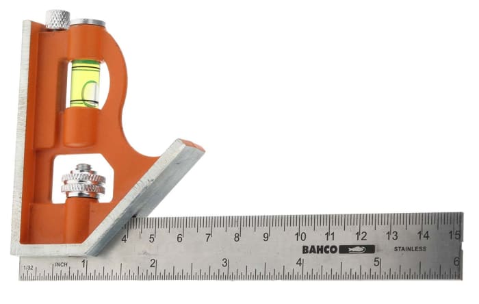 Équerre à combinaison Bahco Longueur 150 mm, 6pouce, Acier inoxydable