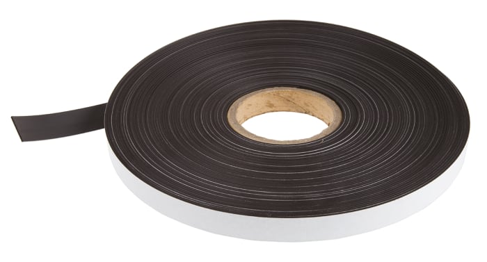 ECLIPSE MAGNETICS FM664 Magnetic Strip, 20 mm x 1.5 mm x 30 m Roll