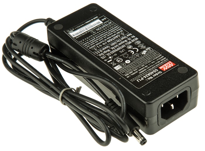 Notebook / Laptop Şarj Aleti, 1,67A, 24V dc, Giriş: 127 → 370 V dc, 90 → 264 V ac, Tek Çıkışlı