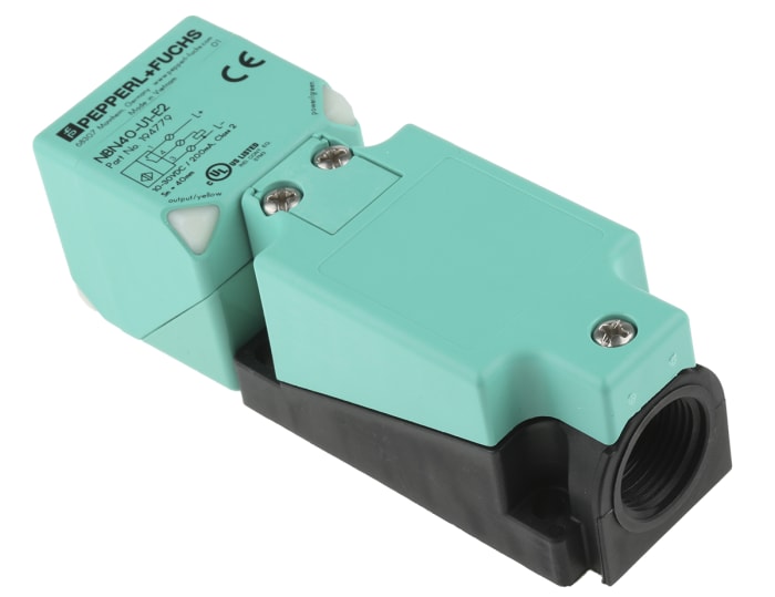 Pepperl + Fuchs Inductive Block Proximity Sensor, 40 mm Detection, PNP NO, 10 → 30 V dc