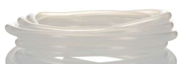 RS PRO Silicone, Flexible Tube, 6.4mm ID, 9.6mm OD, Translucent, 3m