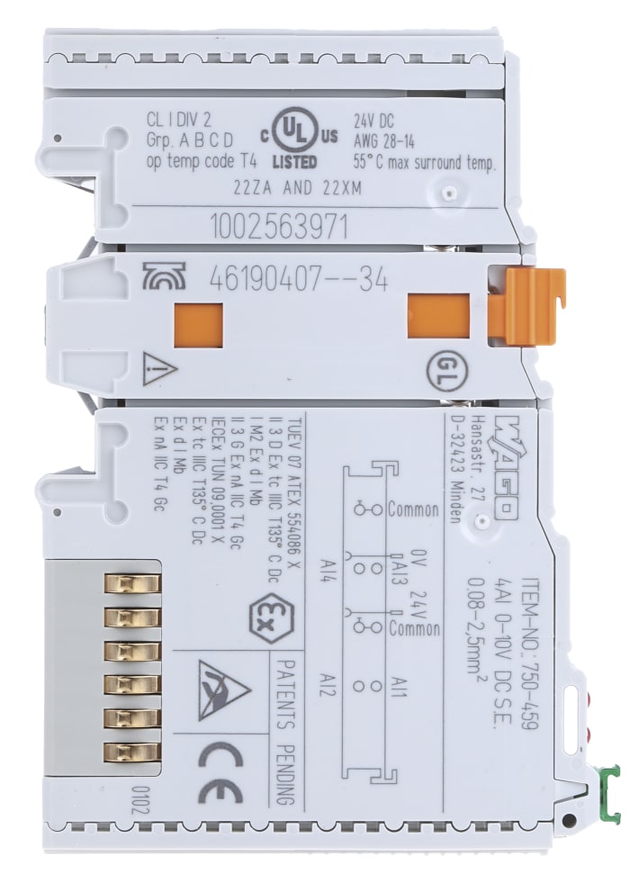 WAGO TM5 Series PLC I/O Module for Use with 750 Series, Analogue