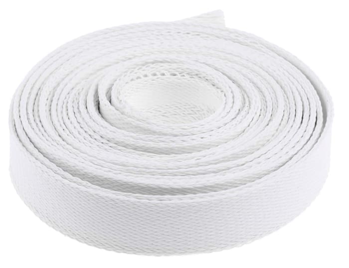 RS PRO RS PRO Expandable Braided Fibreglass Natural Cable Sleeve