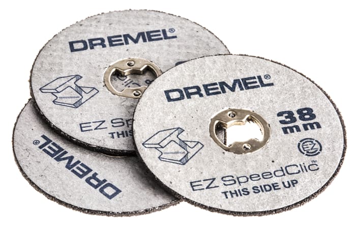 Dremel Aluminium Oxide Cutting Disc, 38mm x 1.12mm Thick, Very Fine Grade, P60 Grit, 12 in pack