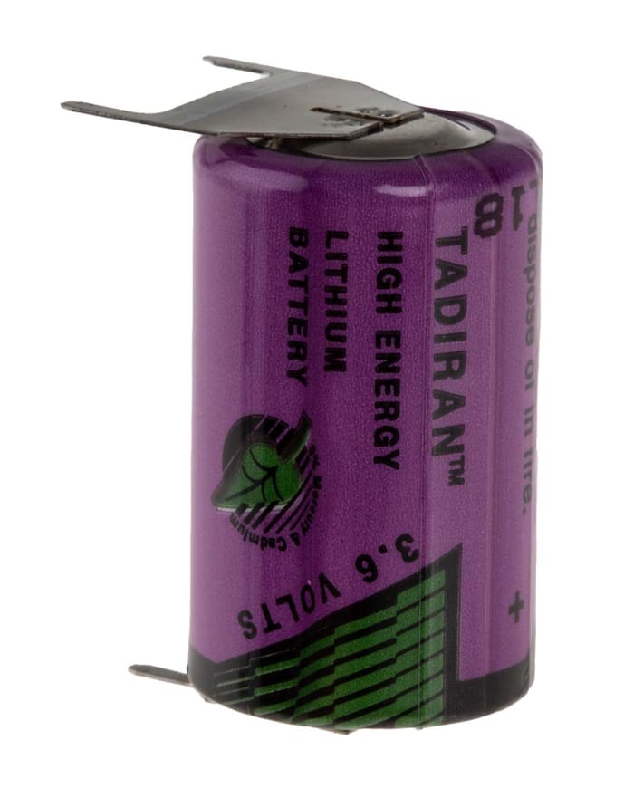 Tadiran Lithium Thionyl Chloride 3.6V, 1/2 AA Battery