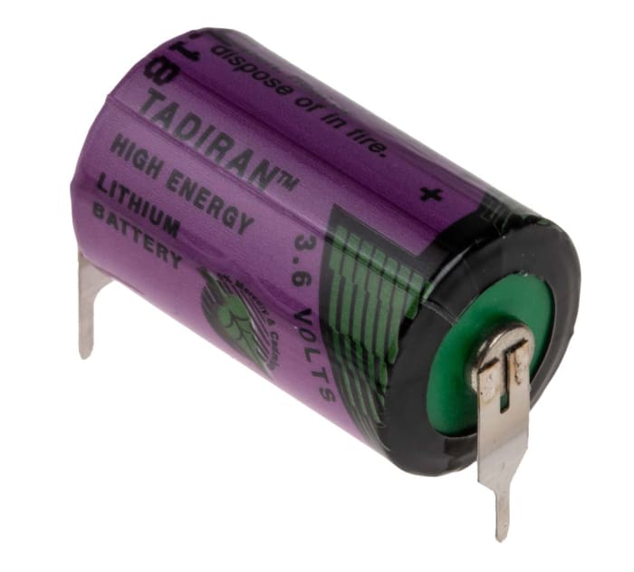 SL750/PT Tadiran, Tadiran Lithium Thionyl Chloride 3.6V 1/2 AA Battery, 668-4562