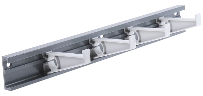 Regály pro zkušební vodiče, Modulární stojan pro uskladnění kabelů 15 slotů 16.9mm, Šedá RS PRO