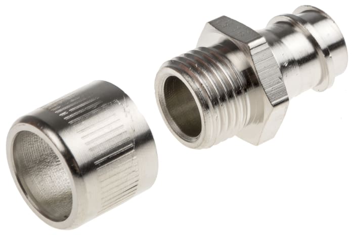 RS PRO Fixed Fitting, Cable Conduit Fitting, 16mm Nominal Size, M16x1.5, Brass