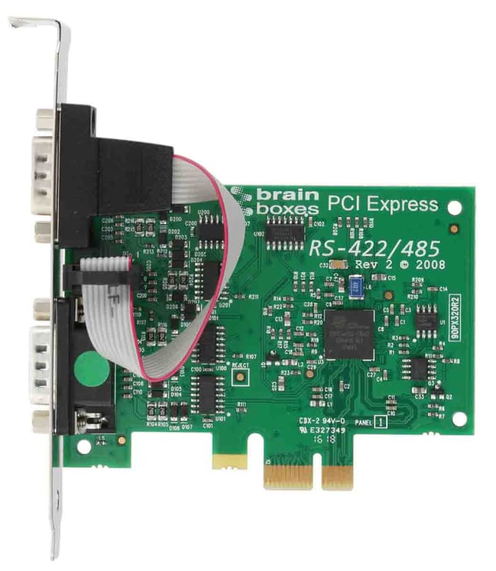 Serial Card, typ sběrnice: PCIe Sériové 2portová, připojovací port RS422, RS485 921.6kbit/s Brainboxes