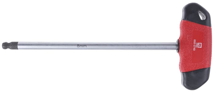 RS PRO T Shape Metric Hex Key, 8mm