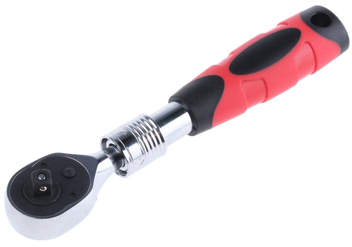 RS PRO 1/4 in Square Ratchet with Extendable Ratchet Handle, 200 mm Overall