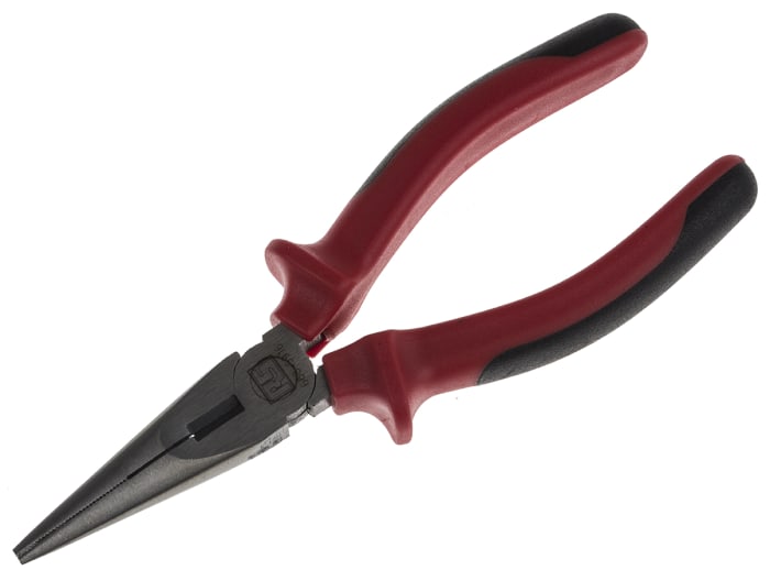 RS PRO Long Nose Pliers, 160 mm Overall, Straight Tip
