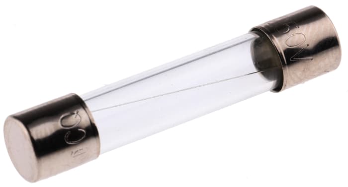 RS PRO 3A F Glass Cartridge Fuse, 6.3 x 32mm