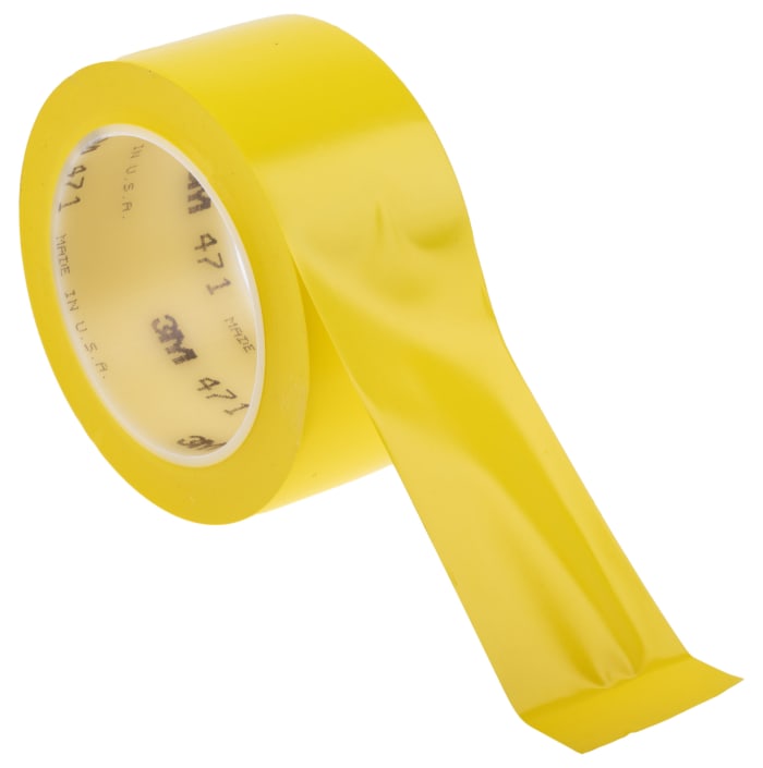 3M Scotch 471 Yellow Vinyl 33m Lane Marking Tape, 0.14mm Thickness