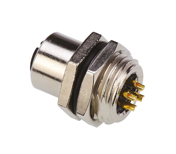 TE Connectivity Circular Connector, 4 Contacts, Panel Mount, M12 Connector, Socket, Female, IP67