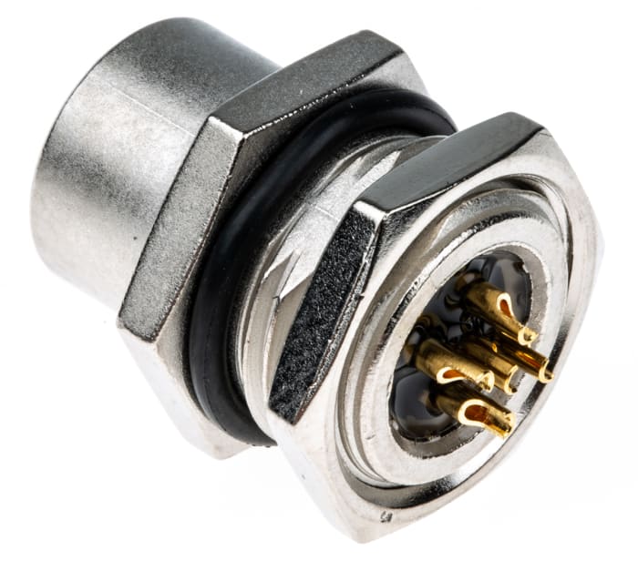 TE Connectivity Circular Connector, 5 Contacts, Panel Mount, M12 Connector, Socket, Female, IP67
