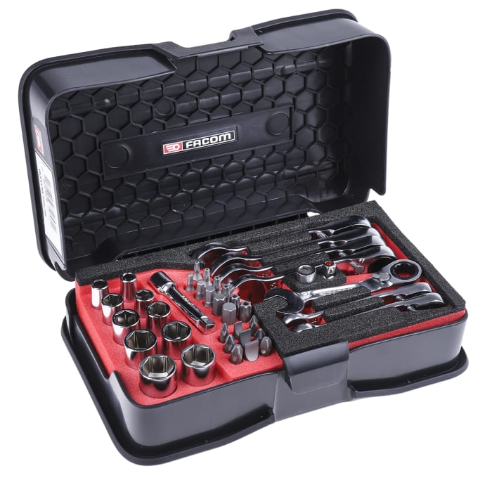 467BS.BOXPB Facom, Facom 41 Piece Mechanical Tool Kit with Case, 669-8246