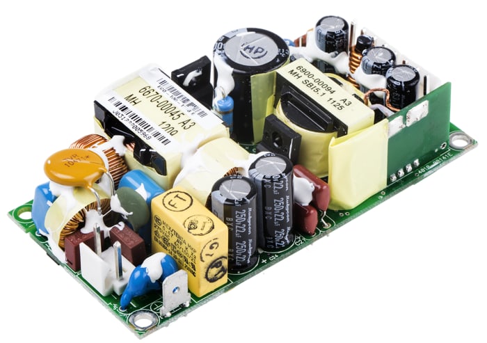 RS PRO Embedded Switch Mode Power Supply SMPS, 12/48V dc, 1 A, 3.33 A, 160W, Dual Output, 170 → 370 V dc, 90