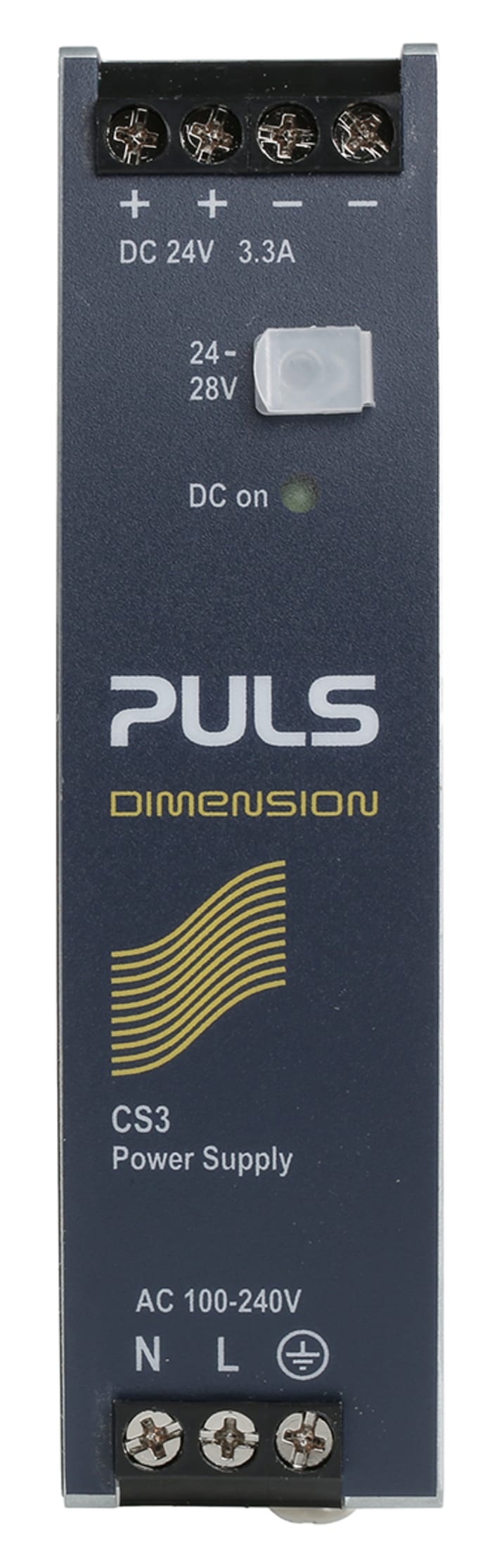 PULS DIMENSION C-Line Switched Mode DIN Rail Power Supply, 100 → 240V ac ac Input, 24V dc dc Output, 3.3A