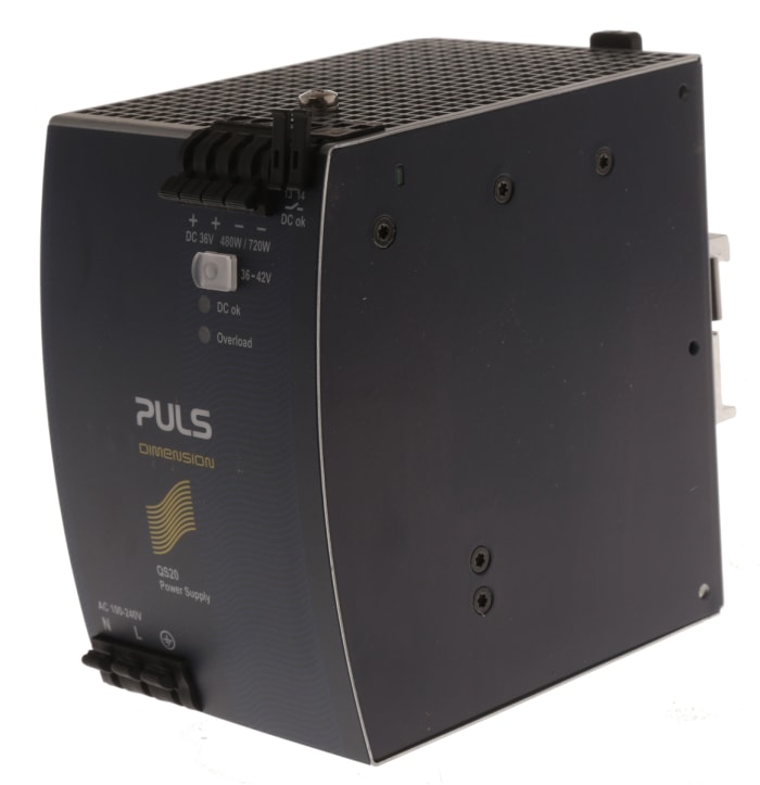 PULS DIMENSION Q Switched Mode DIN Rail Power Supply, 100 → 240V ac ac Input, 36V dc dc Output, 13.3A Output,