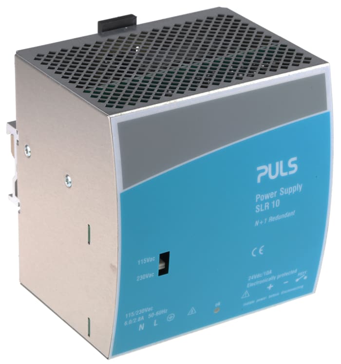PULS Switch Mode DIN Rail Panel Mount Power Supply, 100 → 120V ac ac Input, 24V dc dc Output, 10A Output, 240W