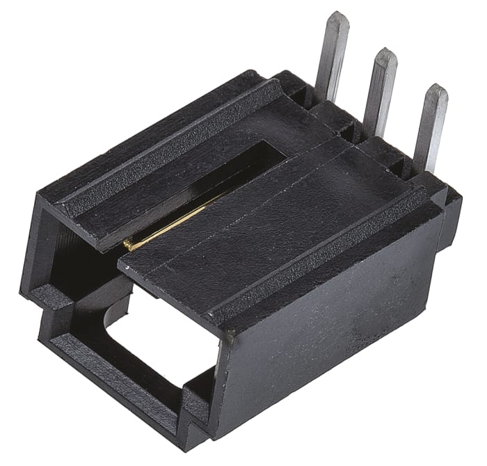Molex SL Series Right Angle Through Hole PCB Header, 3 Contact(s), 2.54 mm Pitch, 1 Row, Shrouded