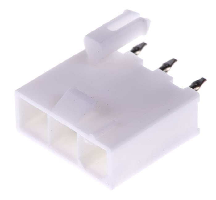 Conector macho para PCB Molex serie Mini-Fit Jr. de 3 vías, 1 fila, paso 4.2mm, para soldar, Montaje en orificio pasante