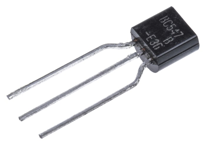 onsemi BC547BTA NPN Transistor, 100 mA, 45 V, 3-Pin TO-92