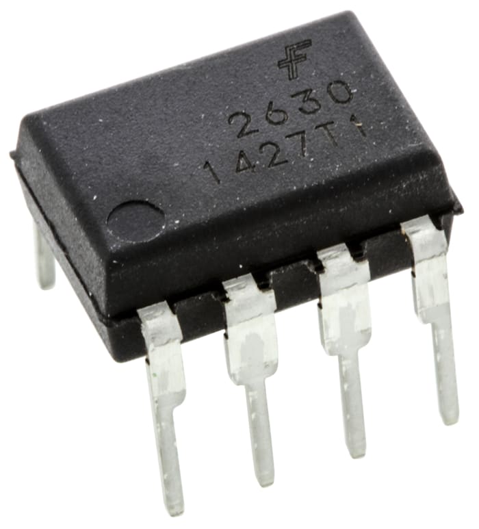 onsemi, HCPL2630 DC Input Logic Gate Output Optocoupler, Through Hole, 8-Pin DIP