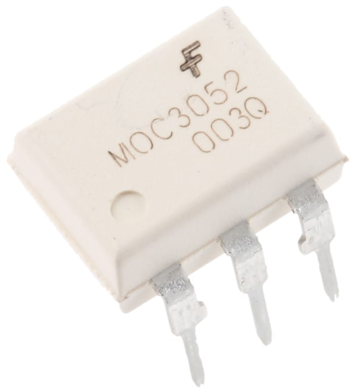 onsemi, MOC3052M Triac Output Optocoupler, Through Hole, 6-Pin PDIP
