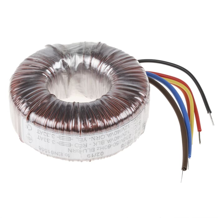 RS PRO  RS PRO 230V ac, 2 x 12V ac Toroidal Transformer, 80VA 2