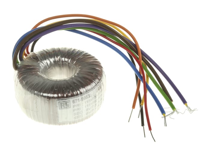 Transformador toroidal RS PRO, Tensión 2 x 6V ac, Potencia 15VA, 2 salidas