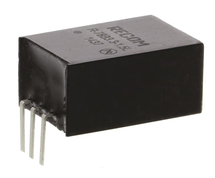 Recom Switching Regulator, Through Hole, 3.3V dc Output Voltage, 4.75 → 18V dc Input Voltage, 1.5A Output