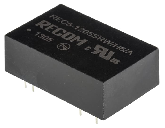 Recom İzoleli DC-DC Dönüştürücüsü, 9 → 18 V dc / 5V dc, 5W, G/Ç İzolasyonu: 3kV ac